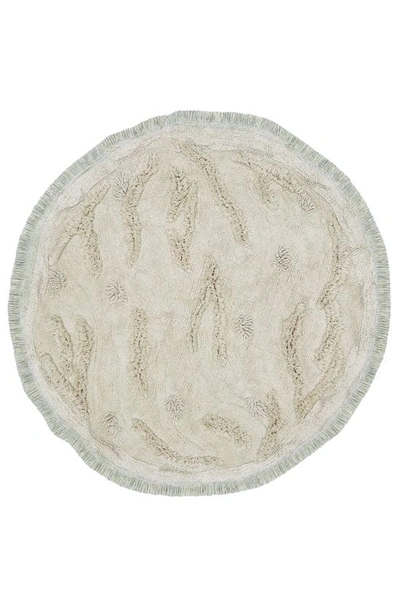 Lorena Canals Washable Play Rug Island In Natural Blue Sage Rose Vintage