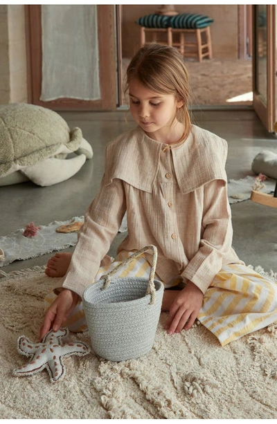 Lorena Canals Washable Play Rug Island In Natural Blue Sage Rose Vintage