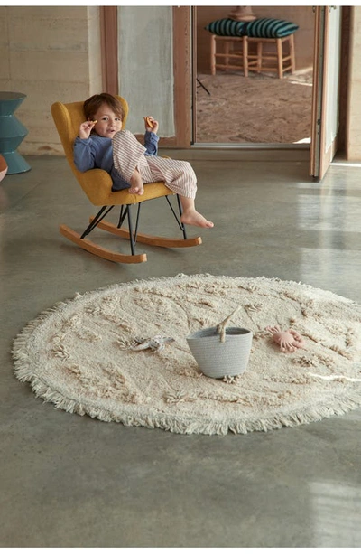 Lorena Canals Washable Play Rug Island In Natural Blue Sage Rose Vintage