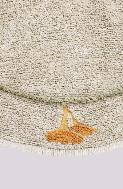 Lorena Canals Washable Rug Chanterelle In Olive Natural Honey