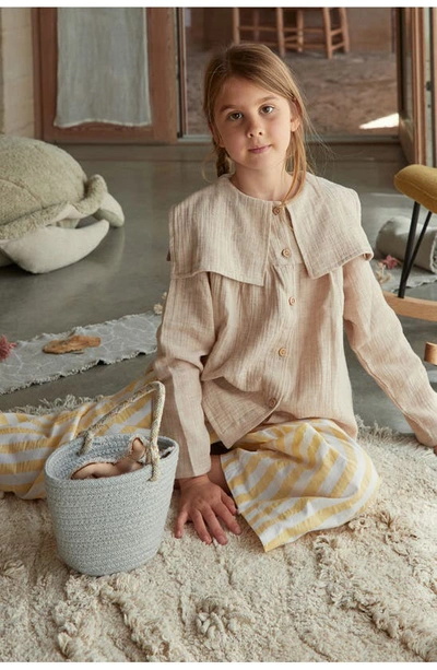 Lorena Canals Washable Play Rug Island In Natural Blue Sage Rose Vintage