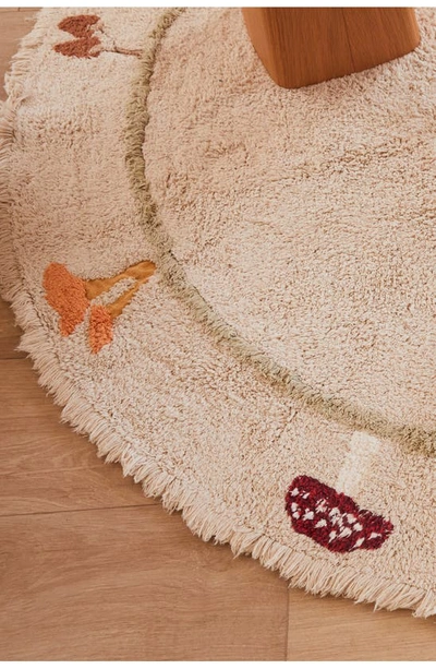 Lorena Canals Washable Rug Chanterelle In Olive Natural Honey