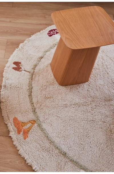 Lorena Canals Washable Rug Chanterelle In Olive Natural Honey