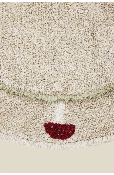 Lorena Canals Washable Rug Chanterelle In Olive Natural Honey