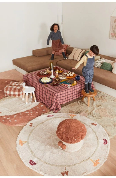 Lorena Canals Washable Rug Chanterelle In Olive Natural Honey