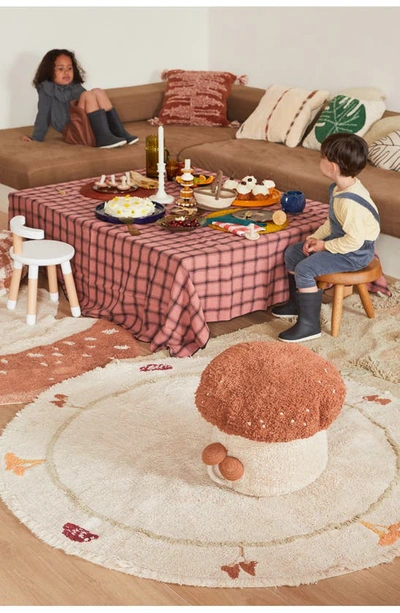 Lorena Canals Washable Rug Chanterelle In Olive Natural Honey