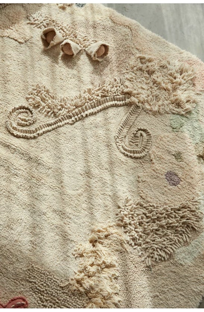 Shop Lorena Canals Seabed Washable Cotton Rug & Ocean Creature Set In Natural Honey Olive Vanilla