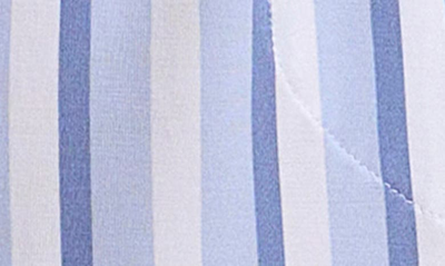 Shop Splendid Stripe Collared Pajama Romper In Cool Breeze Stripe