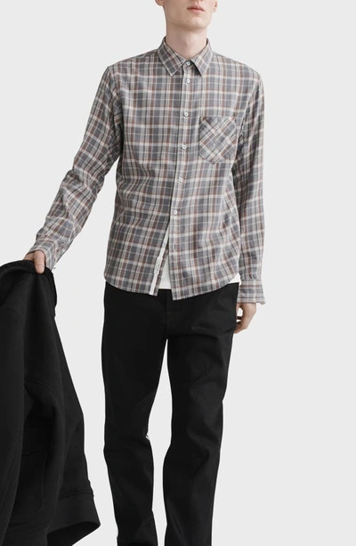 Shop Rag & Bone Fit 2 Plaid Cotton Button-up Shirt In Stnpld