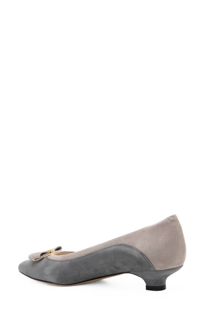 Shop Amalfi By Rangoni Ariete Pointed Toe Kitten Heel Pump In New Grey Cashmere Combo