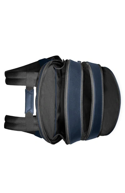 Shop Montblanc Medium Sartorial Leather Backpack In Ink Blue