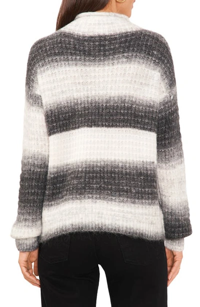 Shop Vince Camuto Ombré Stripe Sweater In Rich Black