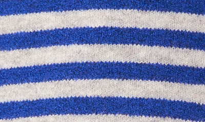 Shop Vince Camuto Stripe Crewneck Sweater In Light Hthr Grey/ Cobalt Sea