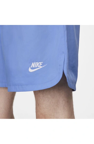 Shop Nike Woven Lined Flow Shorts In Polar/ White