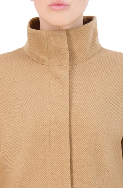 Shop Cole Haan Signature Soft Twill Coat In Beige