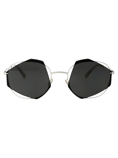 Shop Mykita Sunglasses In 424 Antiquewhite Black