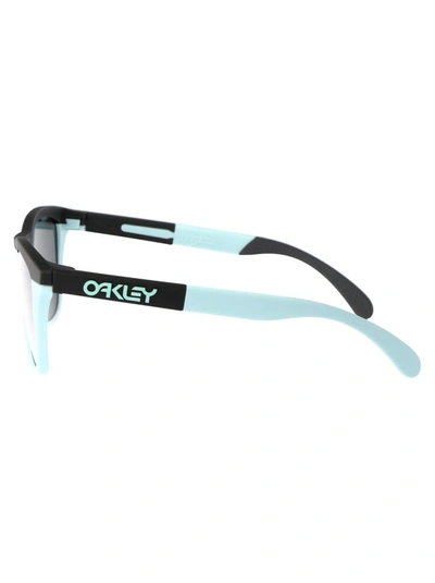 Shop Oakley Sunglasses In 928403 Matte Carbon/blue Milkshake