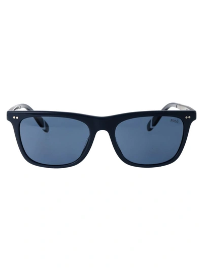 Shop Polo Ralph Lauren Sunglasses In 546580 Shiny Navy Blue