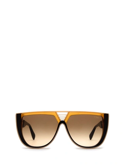 Shop Cazal Sunglasses In Amber - Chocolate