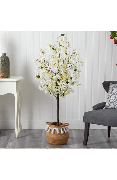Shop Nearly Natural 5 Ft. Bougainvillea Tree In White