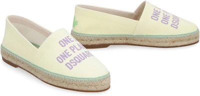 Shop Dsquared2 Canvas Espadrilles In Yellow