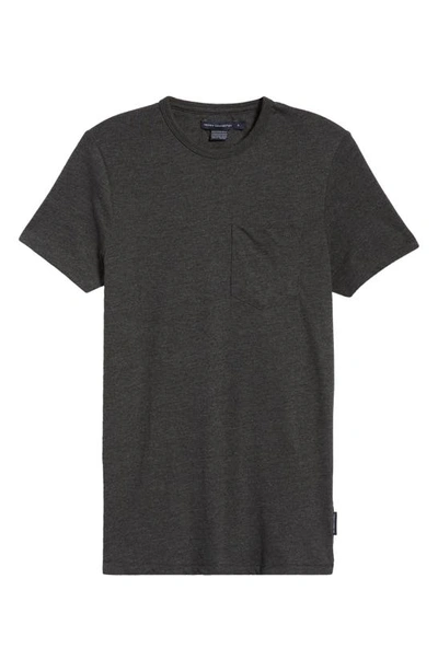 Shop French Connection Crewneck Pocket T-shirt In Charcoal Mel