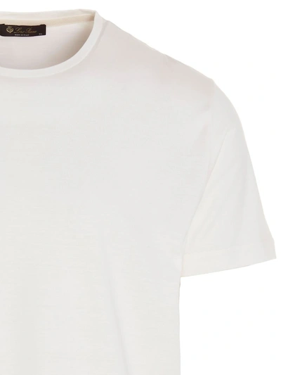 Shop Loro Piana Cotton Silk T-shirt In White