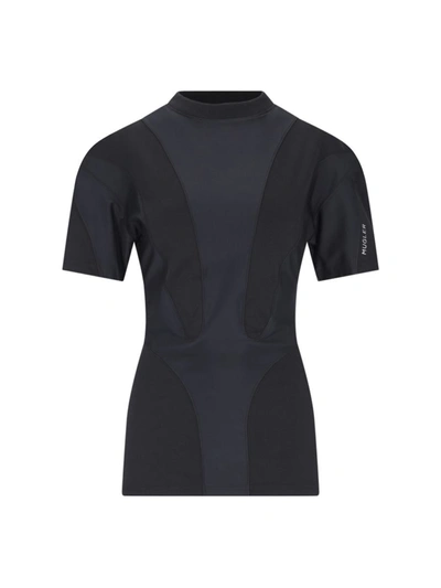 Shop Mugler T-shirts And Polos In Black