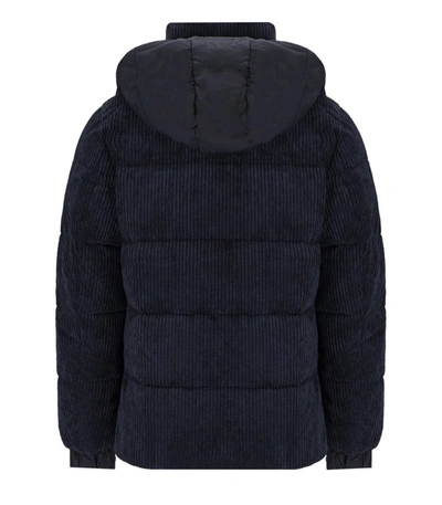 Shop Save The Duck Albus Blue Hooded Padded Jacket