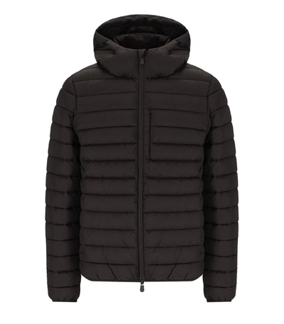 Shop Save The Duck Joncus Brown Hooded Padded Jacket