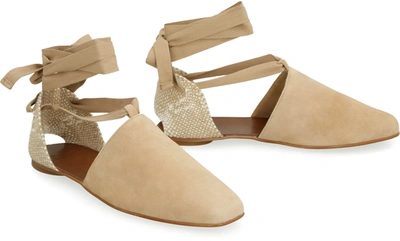 Shop Castaã±er Castañer Gala Suede Espadrilles In Beige