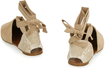 Shop Castaã±er Castañer Gala Suede Espadrilles In Beige