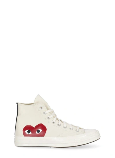 Shop Comme Des Garçons Play X Converse Comme Des Garcons Play Converse Sneakers White In Bianco