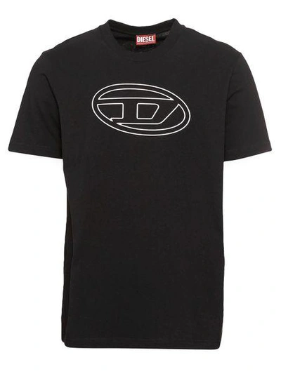 Shop Diesel T-shirts & Tops In Deep Black