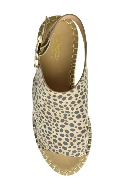 Shop Catherine Catherine Malandrino Cirkly Espadrille Wedge Sandal In Spotted Leopard