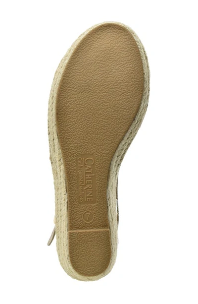 Shop Catherine Catherine Malandrino Cirkly Espadrille Wedge Sandal In Taupe Croco