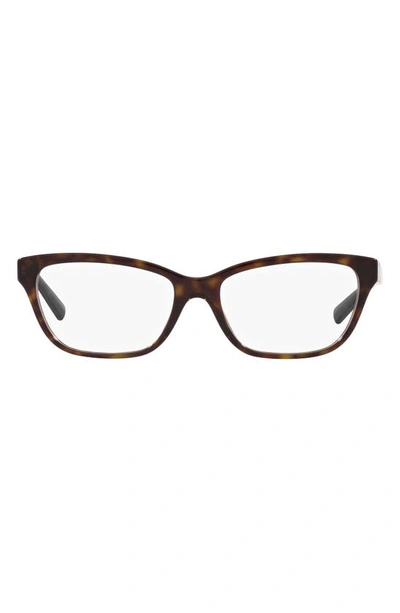 Shop Tiffany & Co 54mm Pillow Optical Glasses In Havana