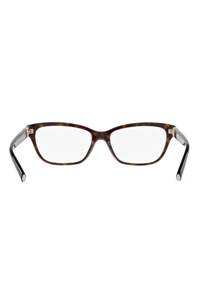 Shop Tiffany & Co 54mm Pillow Optical Glasses In Havana