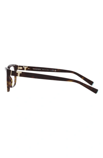 Shop Tiffany & Co 54mm Pillow Optical Glasses In Havana