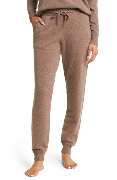 Shop Nordstrom Cashmere Joggers In Brown Taupe Heather