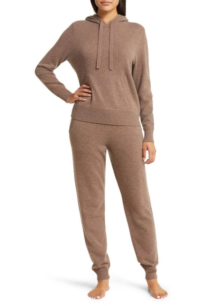 Shop Nordstrom Cashmere Joggers In Brown Taupe Heather