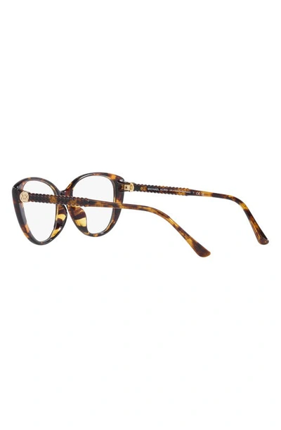 Shop Michael Kors Amagansett 53mm Cat Eye Optical Glasses In Dk Tort
