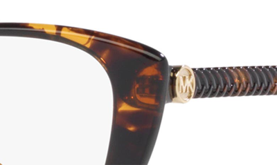 Shop Michael Kors Amagansett 53mm Cat Eye Optical Glasses In Dk Tort