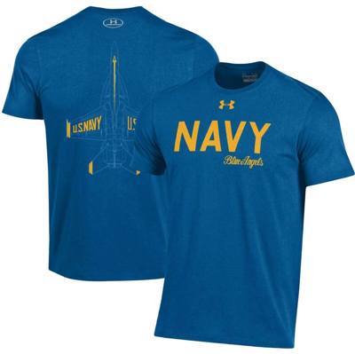 Shop Under Armour Royal Navy Midshipmen Blue Angels T-shirt