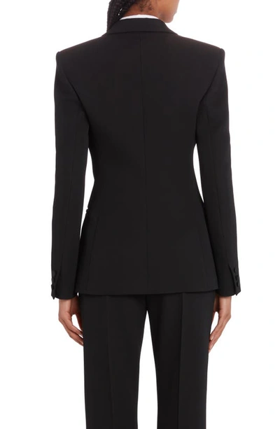 Shop Valentino Fitted Virgin Wool Jacket In Nero