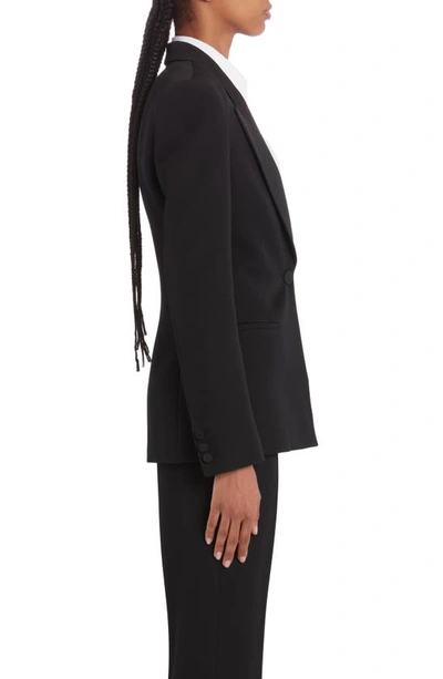 Shop Valentino Fitted Virgin Wool Jacket In Nero