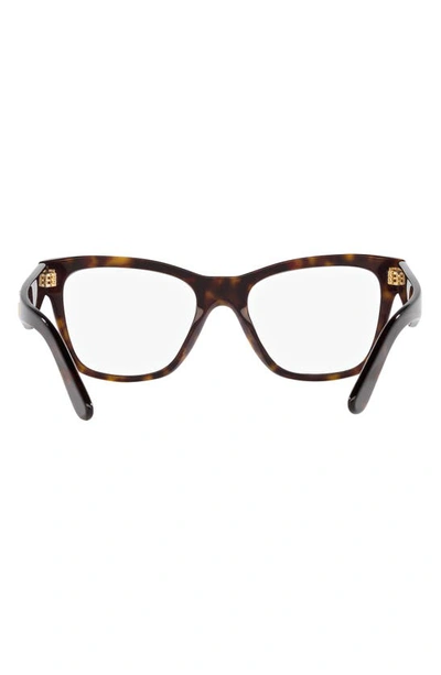 Shop Dolce & Gabbana 53mm Square Optical Glasses In Havana