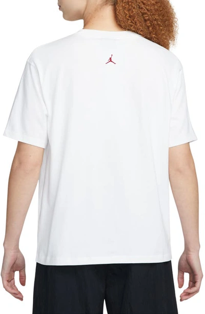 Shop Jordan Brand Graphic T-shirt In White/ Gym Red