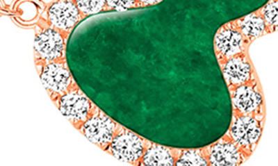 Qeelin Wulu Jade & Diamond Pendant Bracelet In Rose Gold