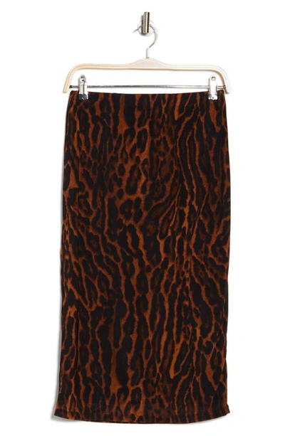 Shop Afrm Lynch Mesh Midi Skirt In Holiday Leopard